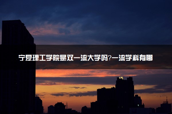 宁夏理工学院是双一流大学吗？一流学科有哪些及历年分数线位次