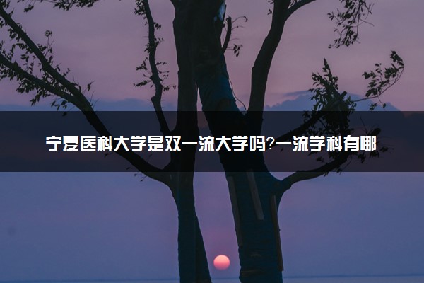 宁夏医科大学是双一流大学吗？一流学科有哪些及历年分数线位次