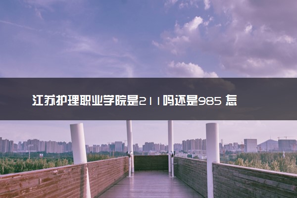 江苏护理职业学院是211吗还是985 怎么样值得读吗及学长学姐评价