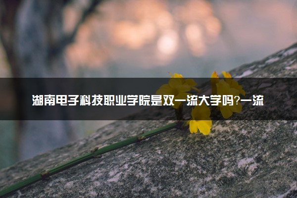 湖南电子科技职业学院是双一流大学吗？一流学科有哪些及历年分数线位次