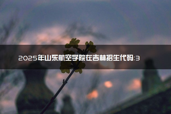 2025年山东航空学院在吉林招生代码：3727 专业代码及报考指南