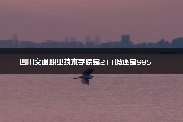 四川交通职业技术学院是211吗还是985 怎么样值得读吗及学长学姐评价