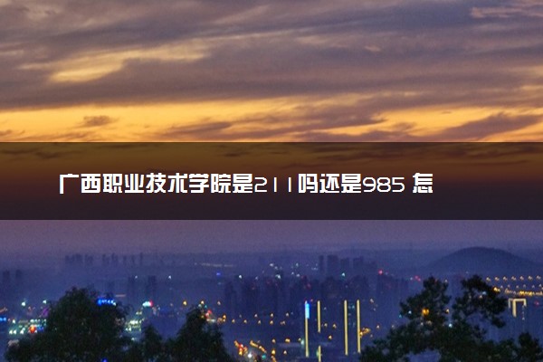 广西职业技术学院是211吗还是985 怎么样值得读吗及学长学姐评价