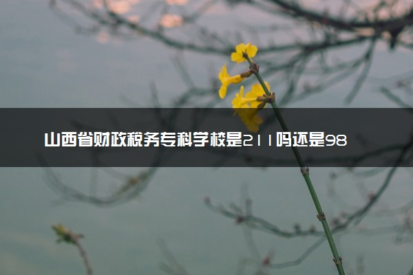 山西省财政税务专科学校是211吗还是985 怎么样值得读吗及学长学姐评价