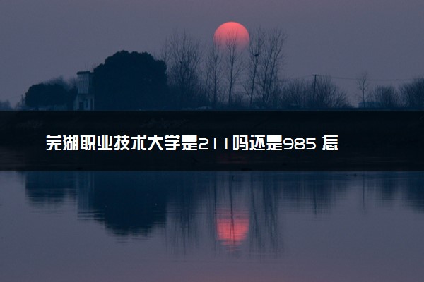 芜湖职业技术大学是211吗还是985 怎么样值得读吗及学长学姐评价