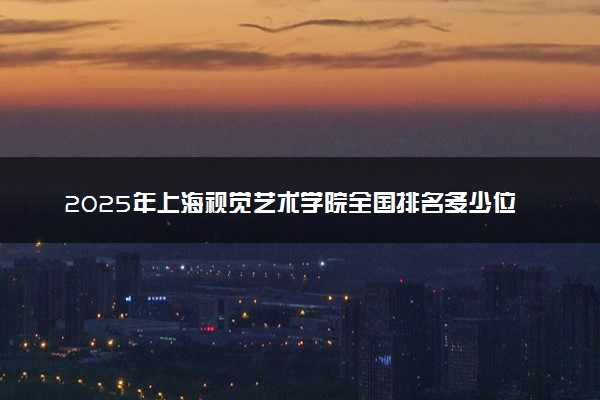 2025年上海视觉艺术学院全国排名多少位及王牌专业有哪些？