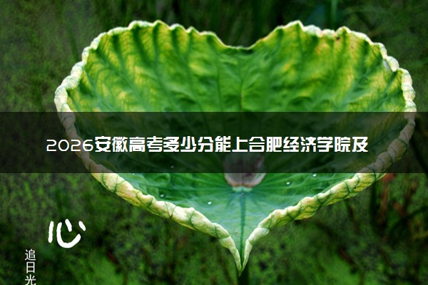 2026安徽高考多少分能上合肥经济学院及专业？最低452.59分附录取分数线