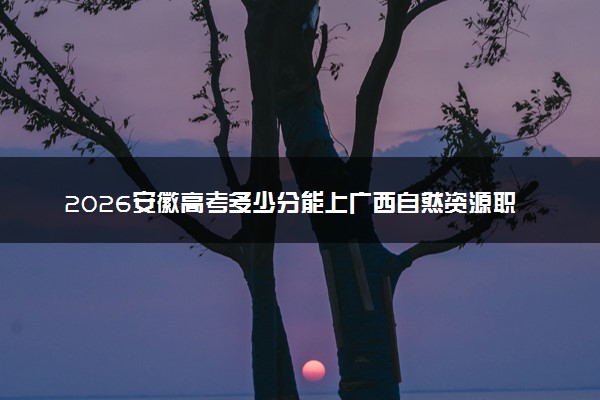 2026安徽高考多少分能上广西自然资源职业技术学院及专业？最低253分附录取分数线