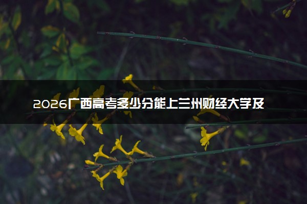 2026广西高考多少分能上兰州财经大学及专业？最低432分附录取分数线