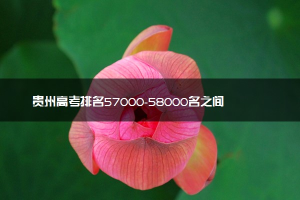 贵州高考排名57000-58000名之间能上什么大学及专业 2026可以报167所院校【附冲稳保学校推荐】
